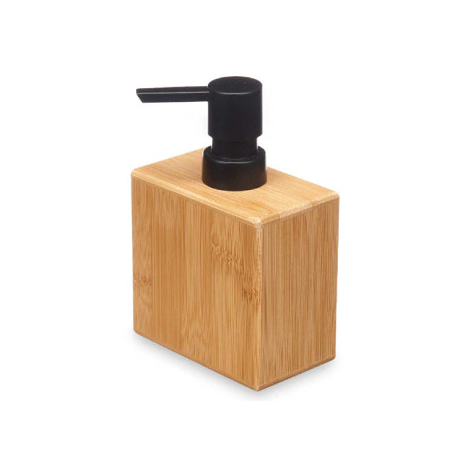Bamboo Dispenser With Square Black Cap