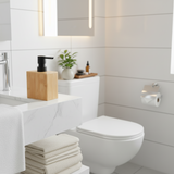 Bamboo Dispenser With Square Black Cap