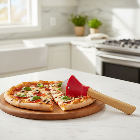 Bamboo Pizza Cutter Axe Form