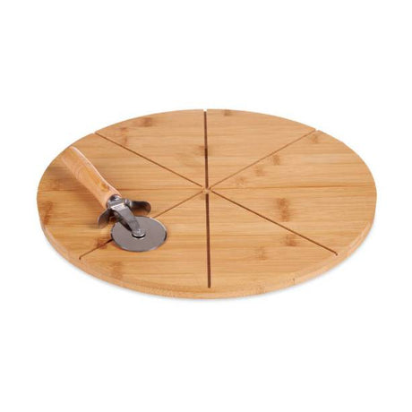 Bamboo Pizza Plate With Pizza Knife 35cm