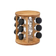 Bamboo Rotating Spice Spice Jar Rack Set of 12pcs