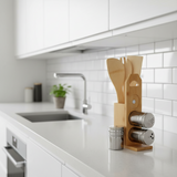 Bamboo Spice Rack Shovels Support Set 7pcs