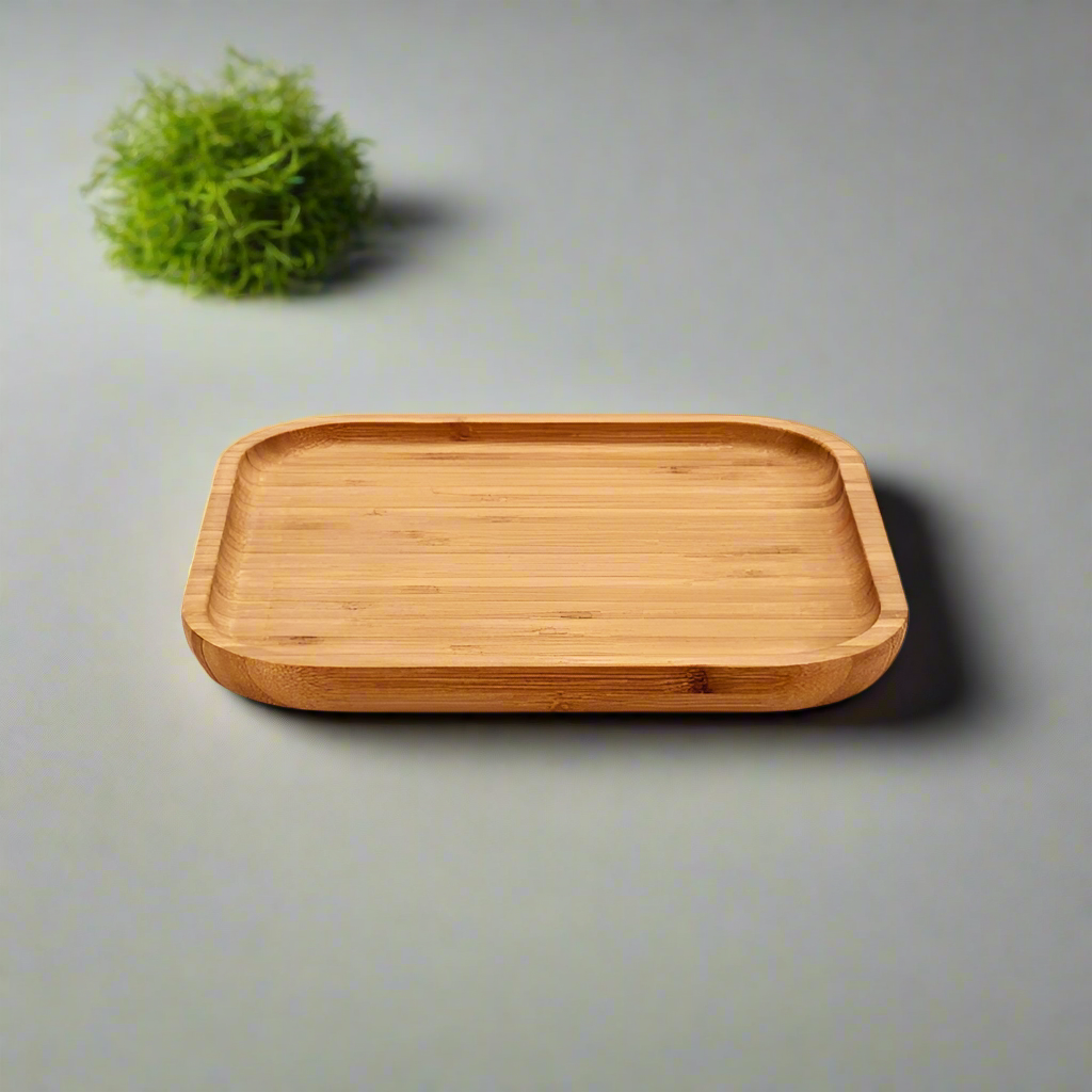 Bamboo Squared Small Plate Appetizer