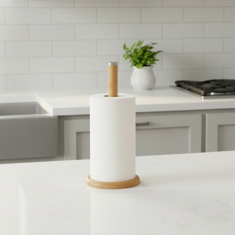Bamboo Kitchen Roll Holder