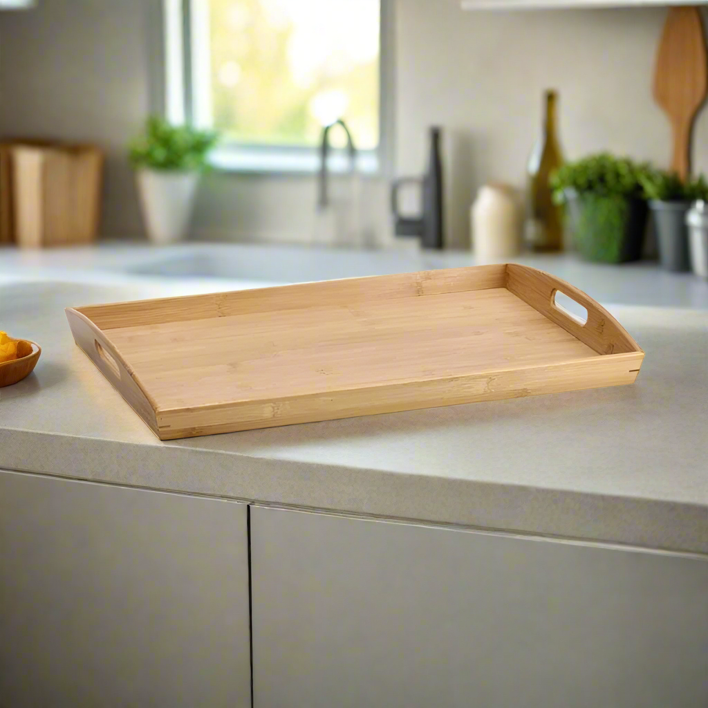 Bamboo Tray With Handles