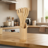 Bamboo Utensils Holder Set of 5pcs