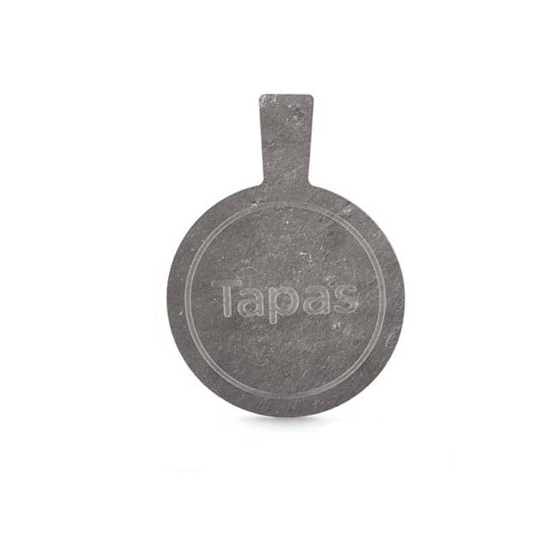 Bamboo and Slate Round Table Dec Tapas