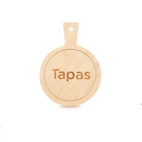 Bamboo and Slate Round Table Dec Tapas