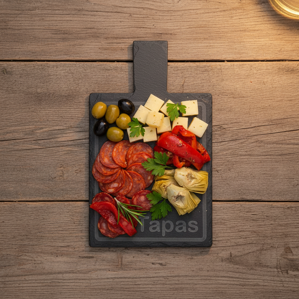 Bamboo and Slate Tapas Serving Platter 11 x 19cm