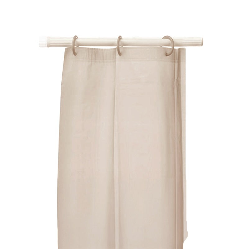 Bathroom Curtain Peva and Shower Mat Beige Set