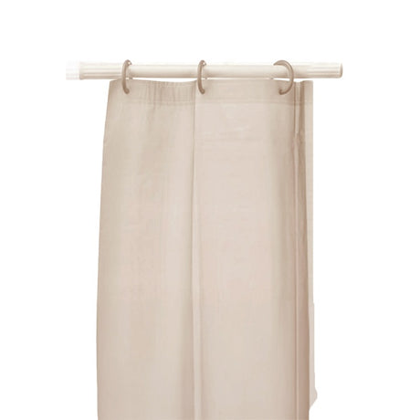 Bathroom Curtain Peva and Shower Mat Beige Set