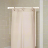 Bathroom Curtain Peva and Shower Mat Beige Set