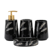 Bathroom Set Black Wheat (Set of 4)