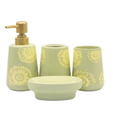 Bathroom Set Green (Set of 4)