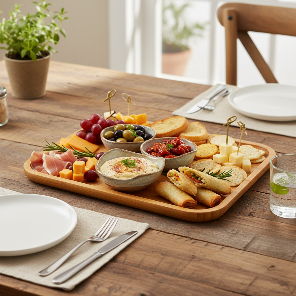 Big Squared Bamboo Plate