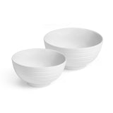 Big and Small Serving Bowl Set White