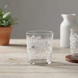 Bistro Drinking Glass Leaves Decoration 380ml