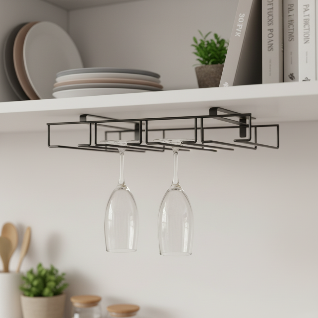 Black Metal Glass Holder