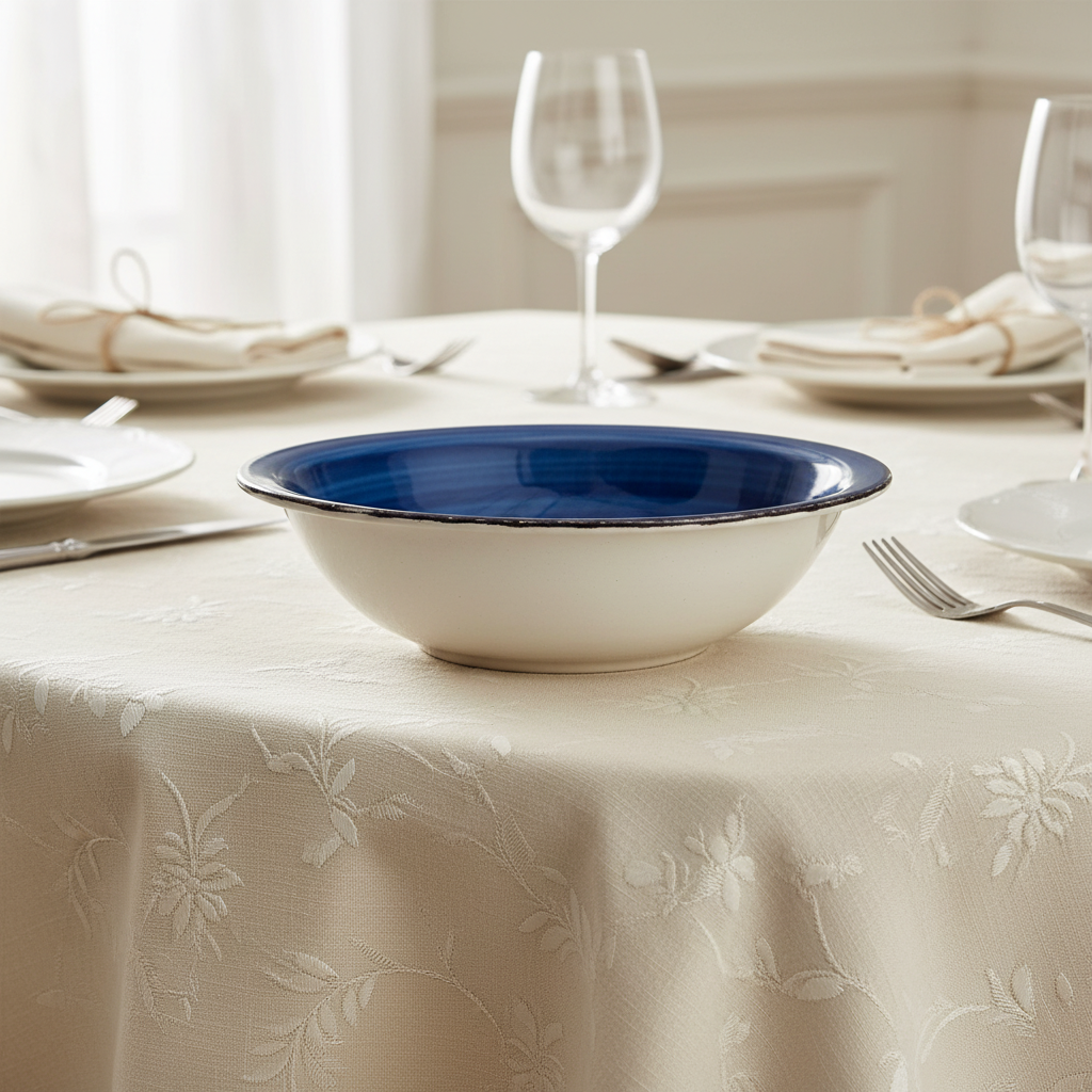 Blue Soup Serving Bowl With Edge 21cm