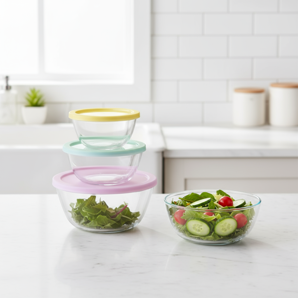 Boros Glass Dish Round (Set of 4)