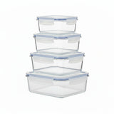Borosil Rectangle Lunch Boxes (Set of 4)
