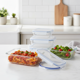 Borosil Rectangle Glass Dishes (Set of 4)