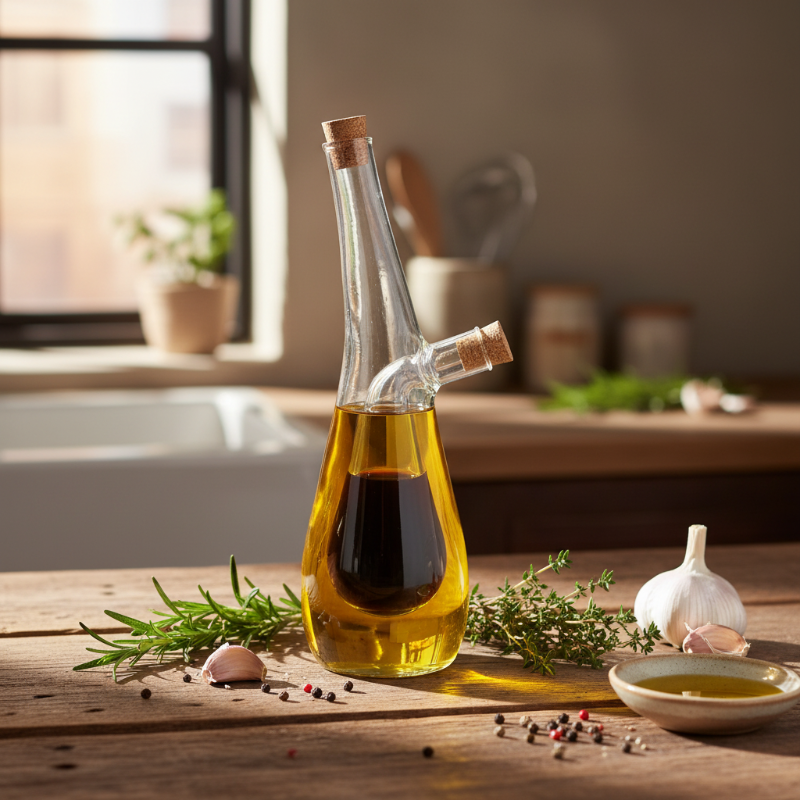 Borosilicate 2 in 1 Oil & Vinegar Bottle 310ml