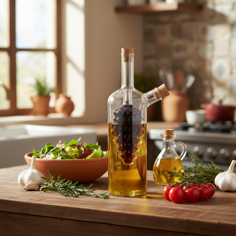 Borosilicate 2 in 1 Oil & Vinegar Bottle 315ml