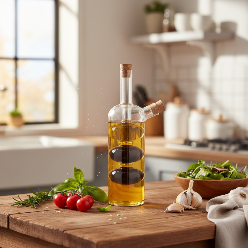 Borosilicate 2 in 1 Oil & Vinegar Bottle 320ml