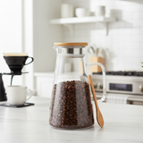 Borosilicate Jar Bamboo Lid 1.2L