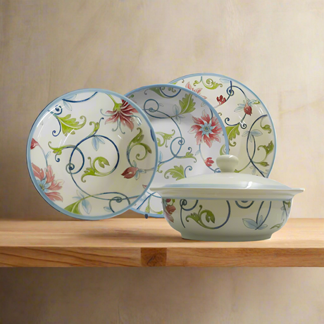 Botanical Spiral Dinner Set 85pcs