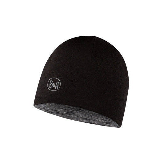 Buff Merino Wool Hat Black-Graphite