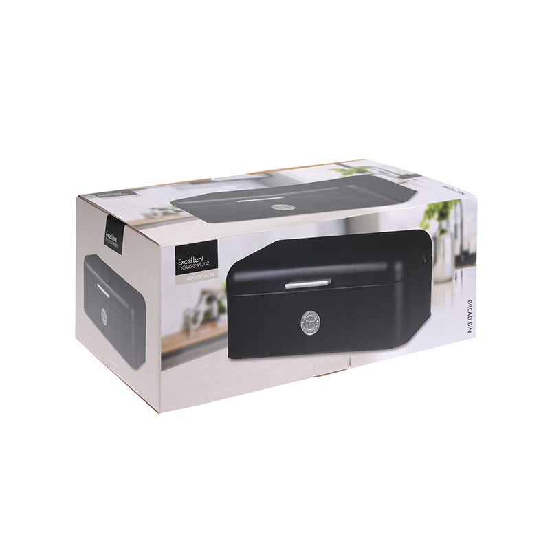 Bread Bin Metal Black