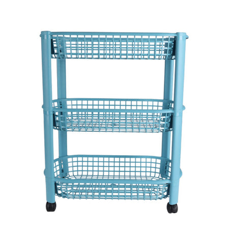 Three Layer Kitchen Storage Rack Blue