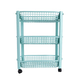 Three Layer Kitchen Storage Rack Sky Blue