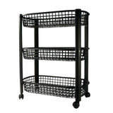 Three Layer Kitchen Storage Rack Black