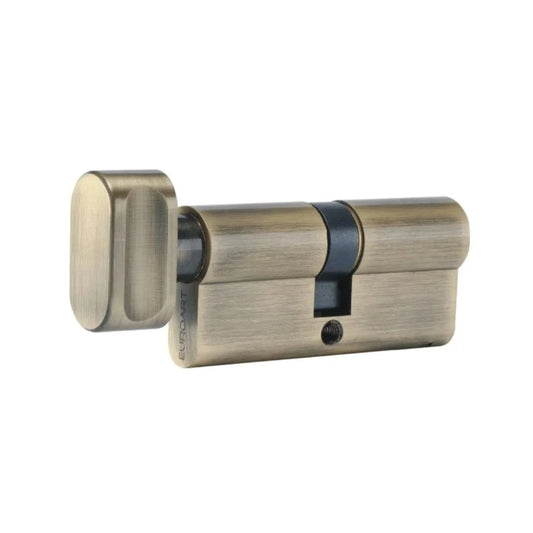 Euro Profile 3 Pin Key & Double Cylinder Polish Brass
