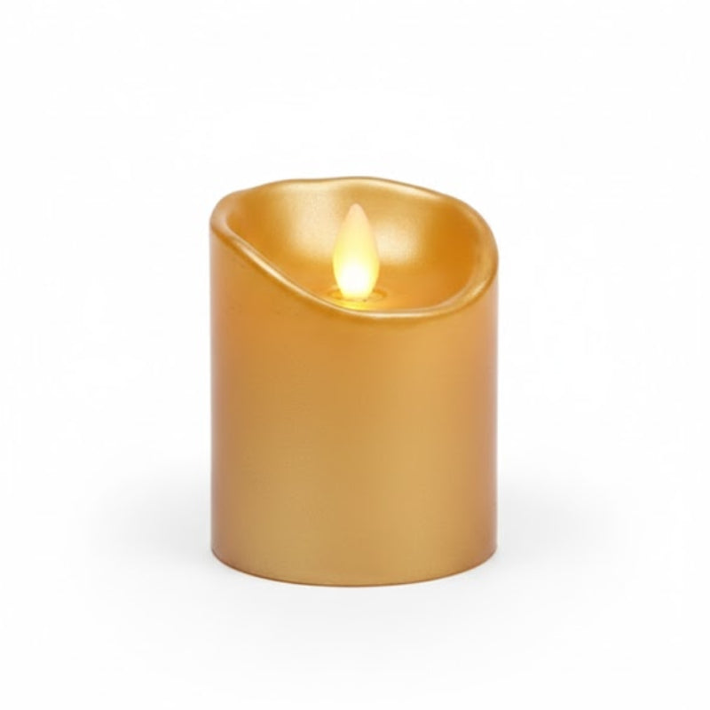 Candle Flame Gold Led 10cm