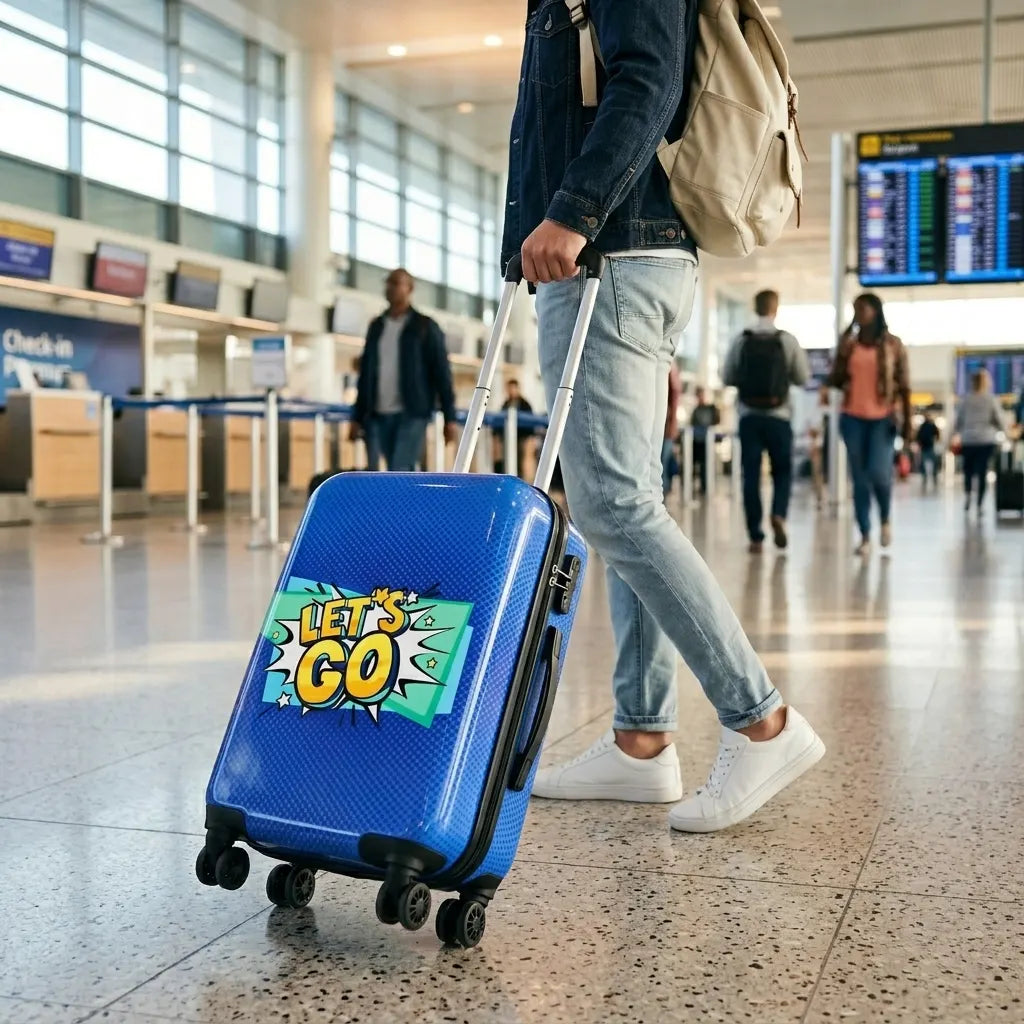 Carry On Luggage With Wheels Blue