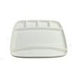 Ceramic 6 Compartment Snack Divider Plate 9" (Set of 2)
