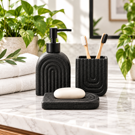 Ceramic_Bathroom_Set_Ribbed_Black_Set_of_3_Pcs