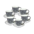 Ceramic Coffee Cup With Saucer 290ml (Set of 6)