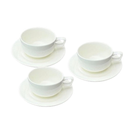 Ceramic Coffee Cup With Saucer (Set of 12) 220ml
