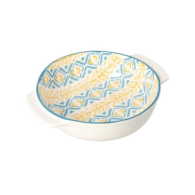 Ceramic Serving Pan 9" Green & Yellow