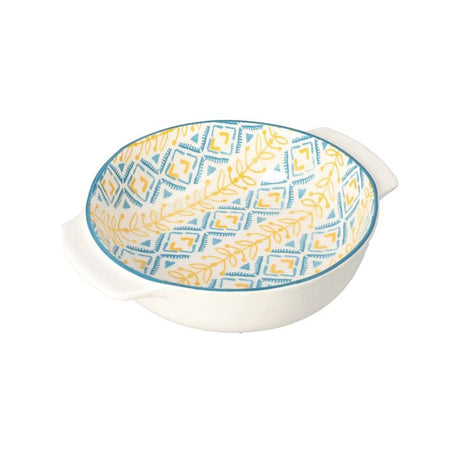 Ceramic Serving Pan 9" Green & Yellow