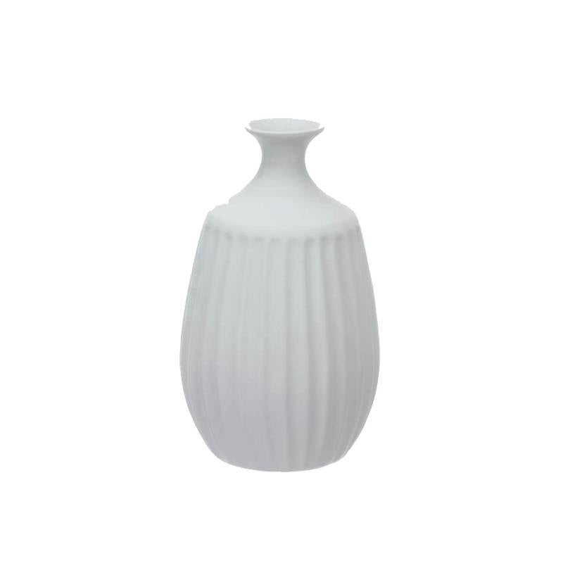 Ceramic Vase Narrow Neck 31cm White
