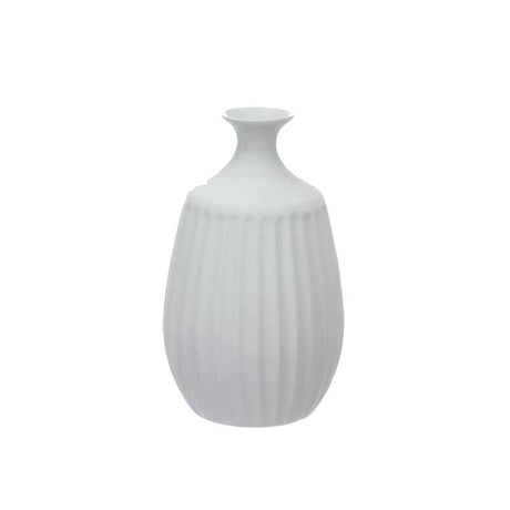 Ceramic Vase Narrow Neck 31cm White