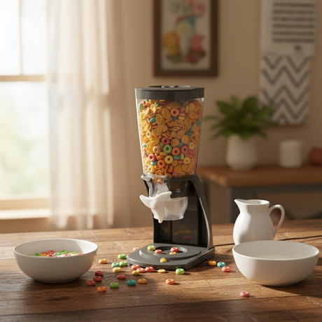 Cereal Dispenser Plastic Grey 4.5Ltr