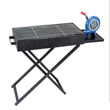 Charcoal Grill With Blower Black 30 x 80 cm