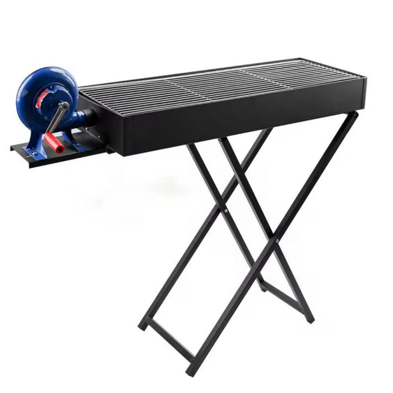 Charcoal Grill With Blower Black 30 x 80 cm